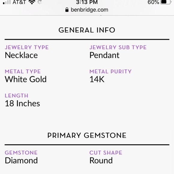 Diamond Heart Pendant Necklace White Gold - Picture 6 of 14